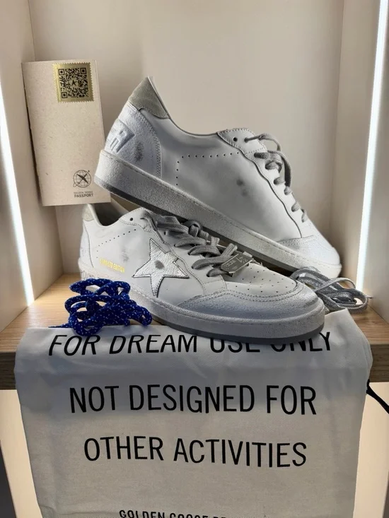 Golden Goose White Drawstring Dust Bag with Black Text - Picture 3 of 5